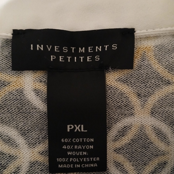 INVESTMENTS PETITES SWEATER WITH COLLAR - Picture 7 of 9